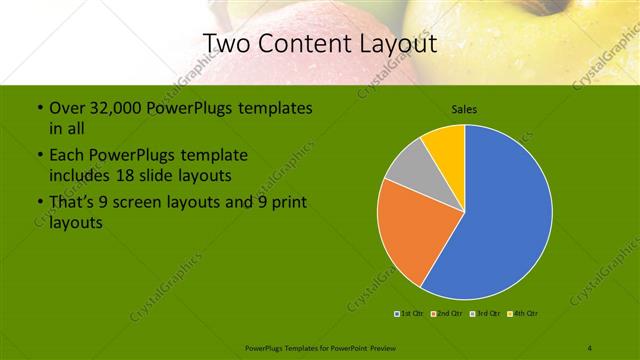 Two Content presentation slide layout