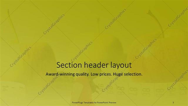 Section Header presentation slide layout