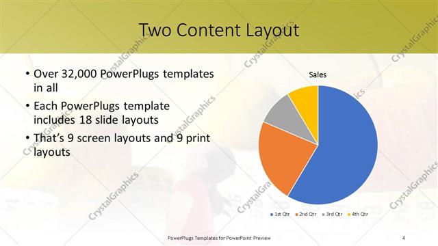 Two Content presentation slide layout