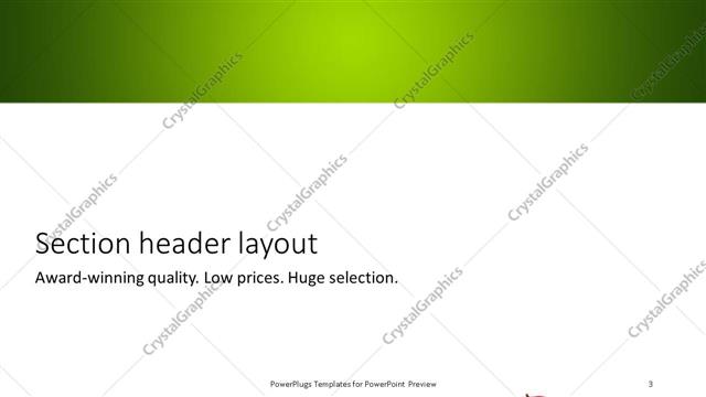 Section Header presentation slide layout