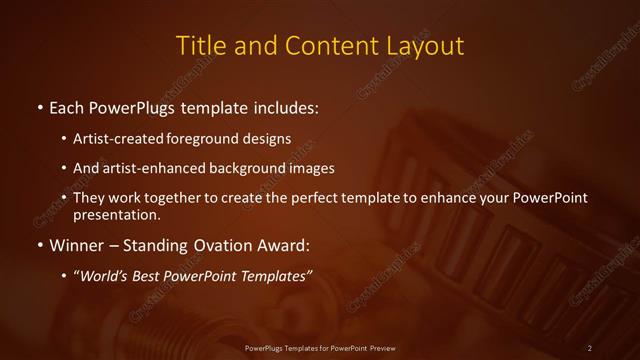 Title and Content presentation slide layout
