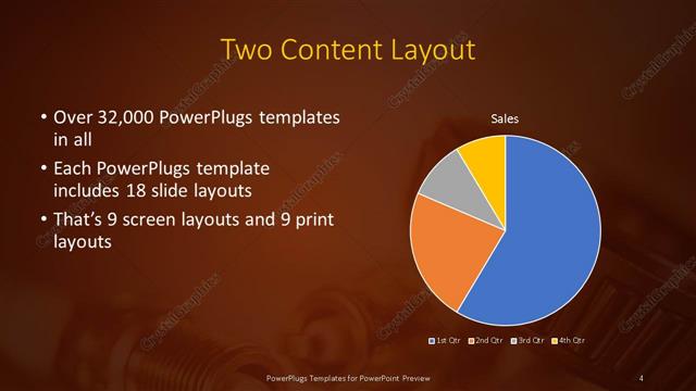 Two Content presentation slide layout