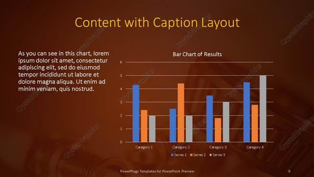 Content with Caption presentation slide layout