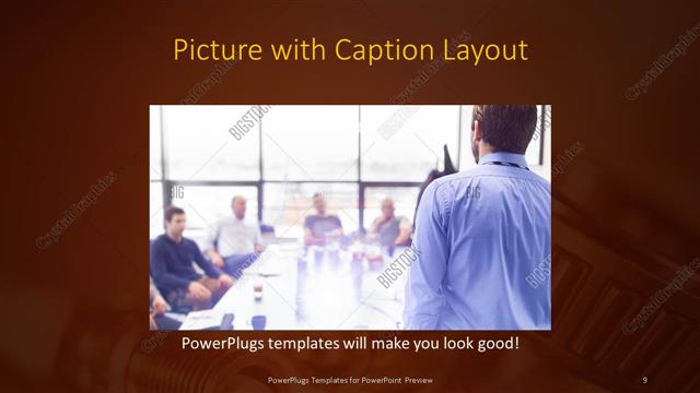 Picture with Caption presentation slide layout