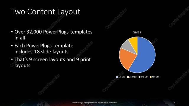 Two Content presentation slide layout