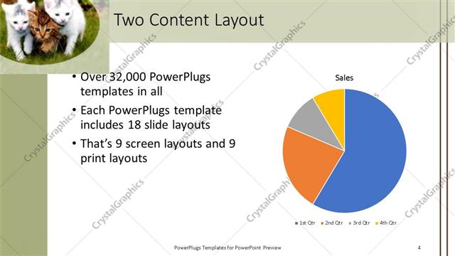 Two Content presentation slide layout