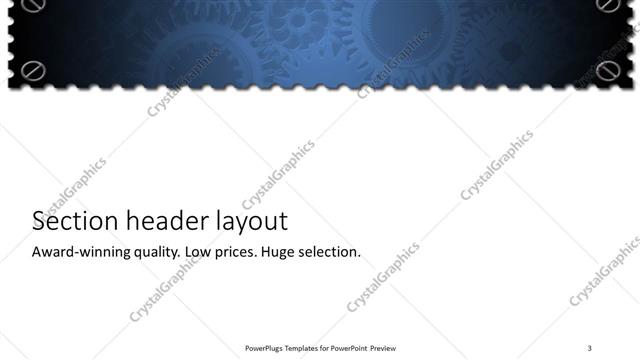 Section Header presentation slide layout