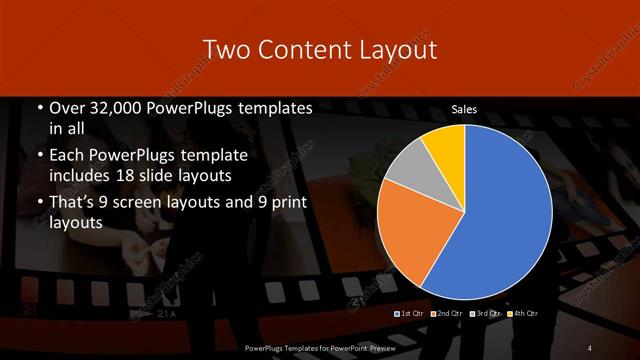 Two Content presentation slide layout
