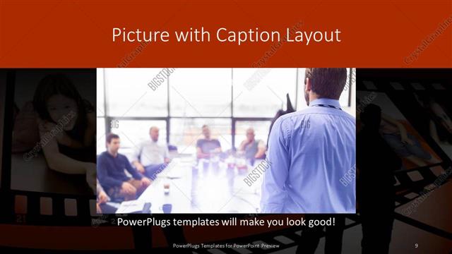 Picture with Caption presentation slide layout