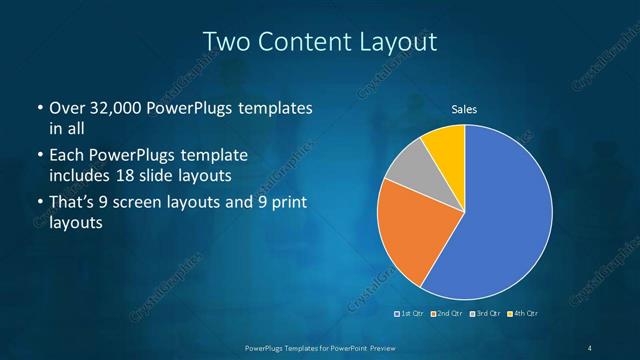 Two Content presentation slide layout