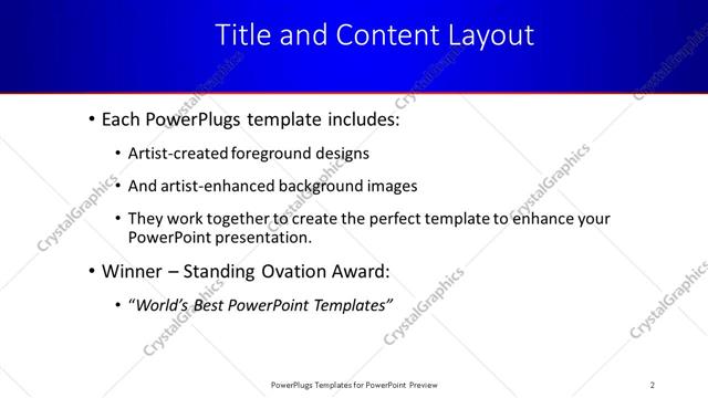 Title and Content presentation slide layout