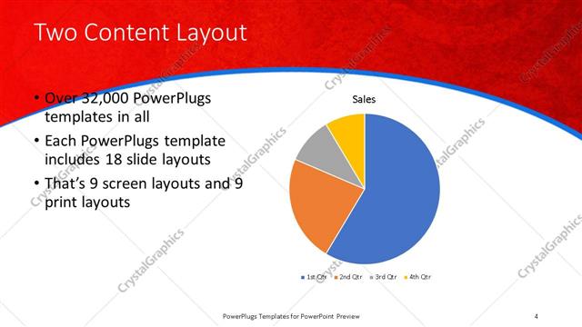 Two Content presentation slide layout