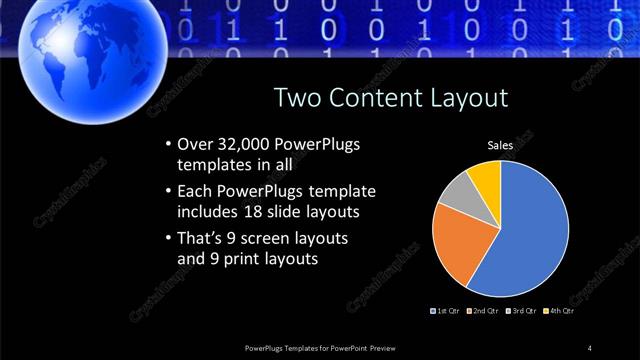 Two Content presentation slide layout