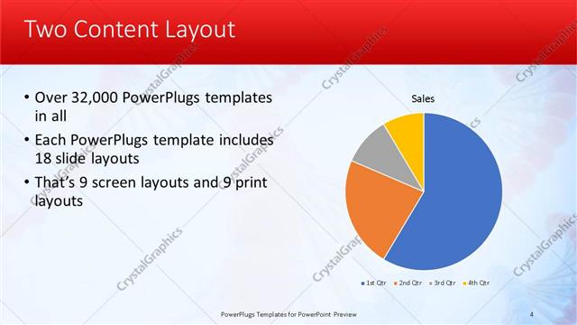Two Content presentation slide layout