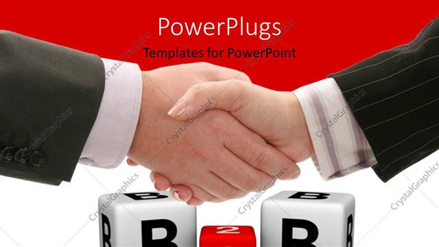  Presentation with boxes - Three boxes with B2B written on them