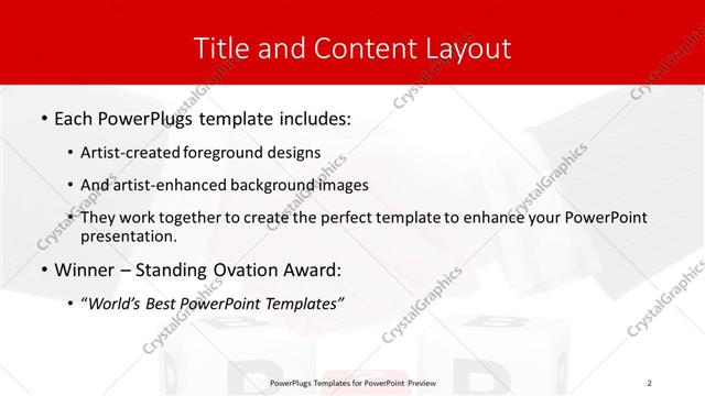 Title and Content presentation slide layout