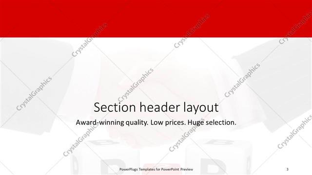 Section Header presentation slide layout