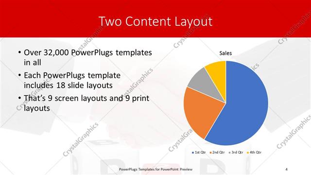 Two Content presentation slide layout