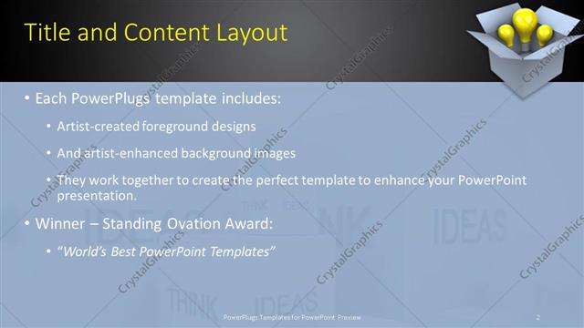 Title and Content presentation slide layout