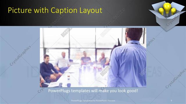Picture with Caption presentation slide layout