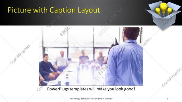 Picture with Caption presentation slide layout