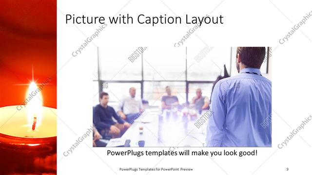 Picture with Caption presentation slide layout
