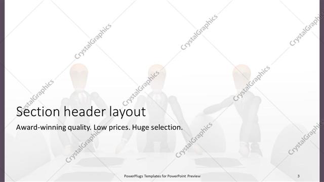 Section Header presentation slide layout