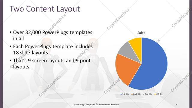 Two Content presentation slide layout