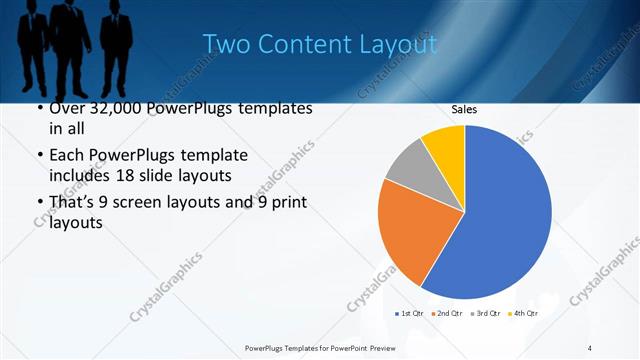 Two Content presentation slide layout