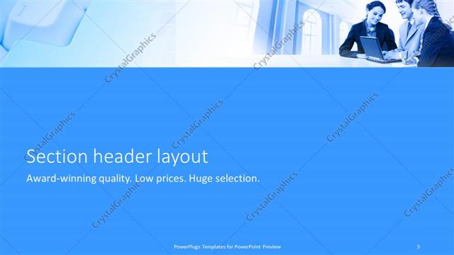 Section Header presentation slide layout