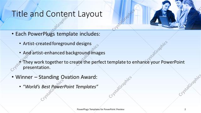 Title and Content presentation slide layout