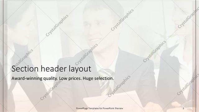 Section Header presentation slide layout