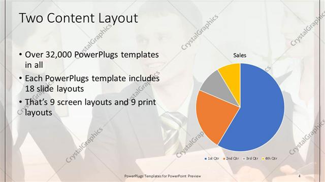 Two Content presentation slide layout