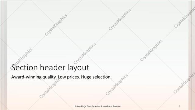 Section Header presentation slide layout