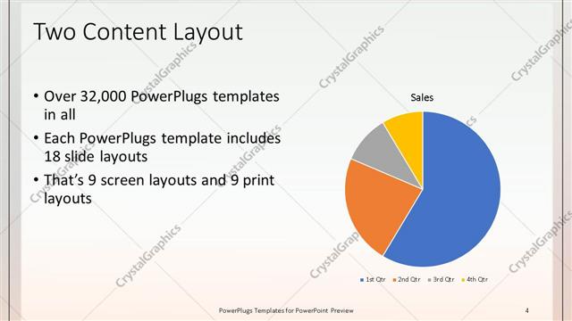 Two Content presentation slide layout