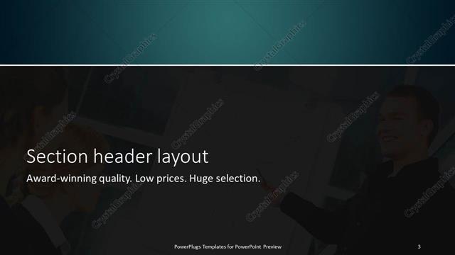Section Header presentation slide layout