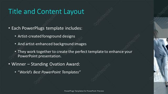 Title and Content presentation slide layout