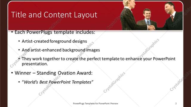 Title and Content presentation slide layout