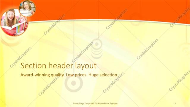 Section Header presentation slide layout