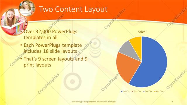 Two Content presentation slide layout