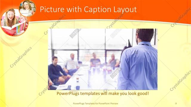 Picture with Caption presentation slide layout
