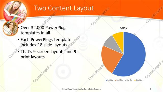 Two Content presentation slide layout