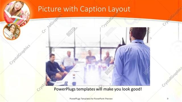 Picture with Caption presentation slide layout