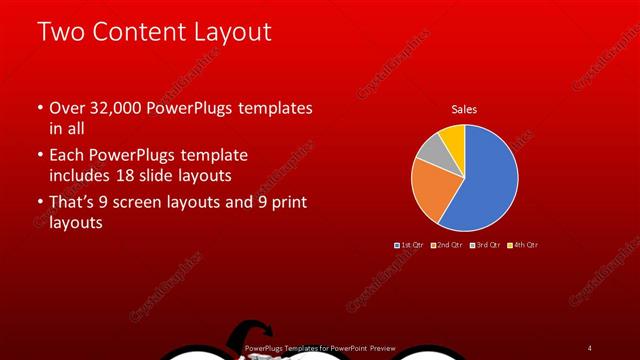 Two Content presentation slide layout