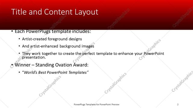 Title and Content presentation slide layout