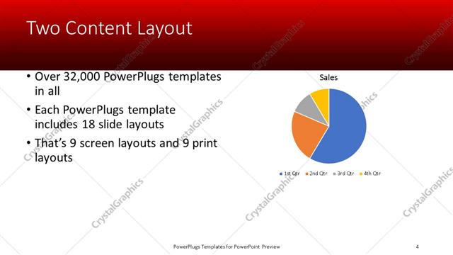 Two Content presentation slide layout