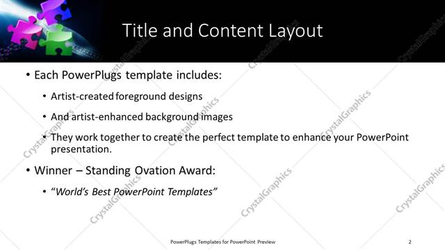 Title and Content presentation slide layout