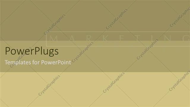  Presentation with marketing - Three colored horizontal bars with text 'MARKETING' boldly written