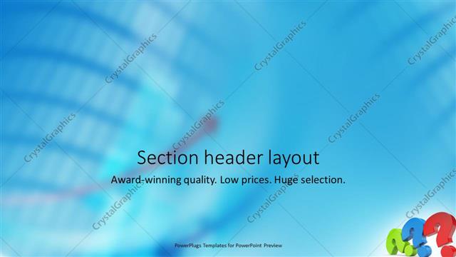 Section Header presentation slide layout