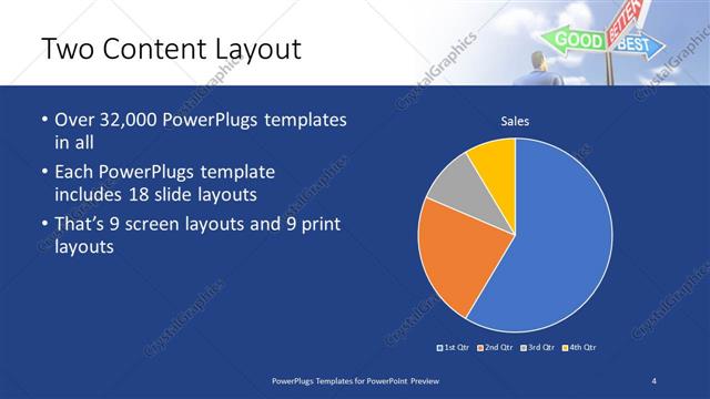 Two Content presentation slide layout